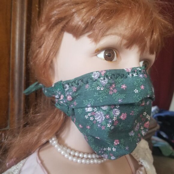 Kid Size Mask w/ Silver & Copper Filters-Flowers - Picture 2 of 7